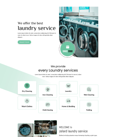 Laundry Services Landing Page