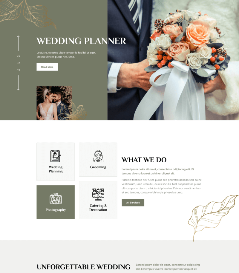 Wedding Planner Landing Page